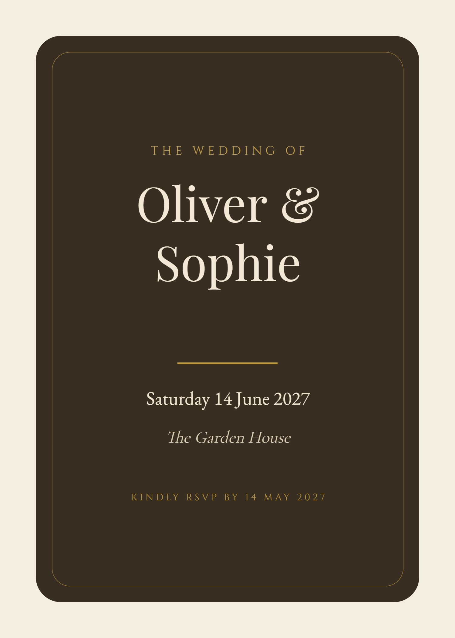Invitations, menus, and place cards from Design studio